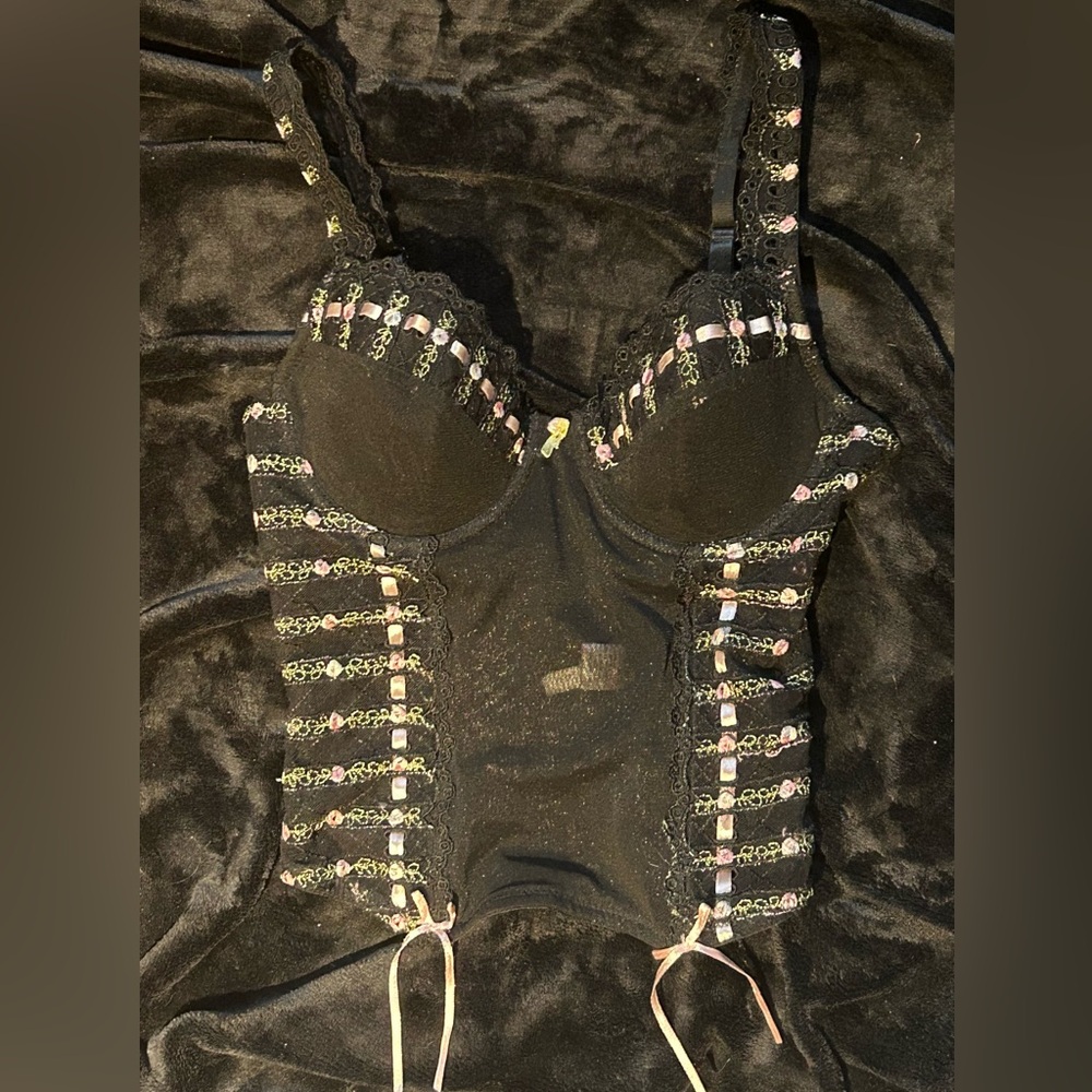 Vintage Rampage Corset With Floral Details